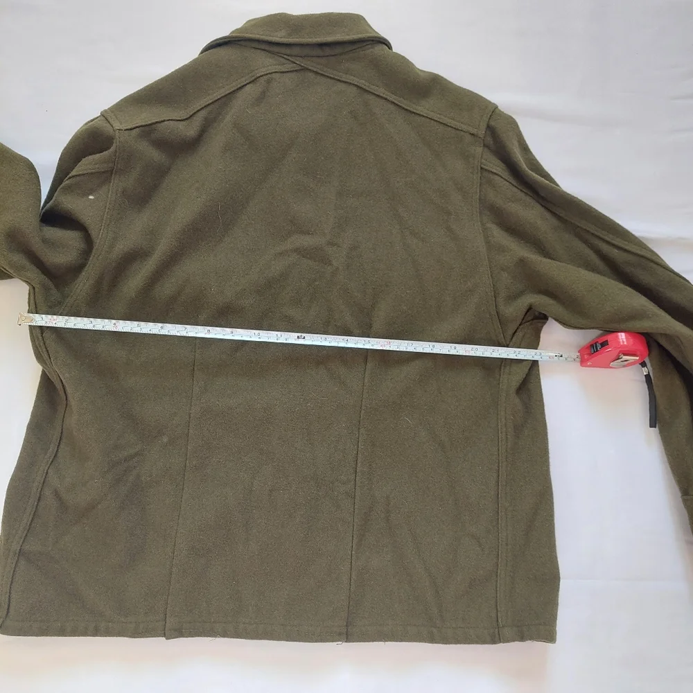 Canadian Army Military Pilot Shaket Flannel Jacket Coat size XL Cropped Green - Picture 4 of 4